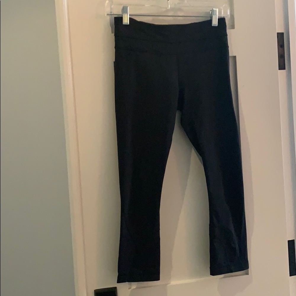 Lululemon running crop leggings black